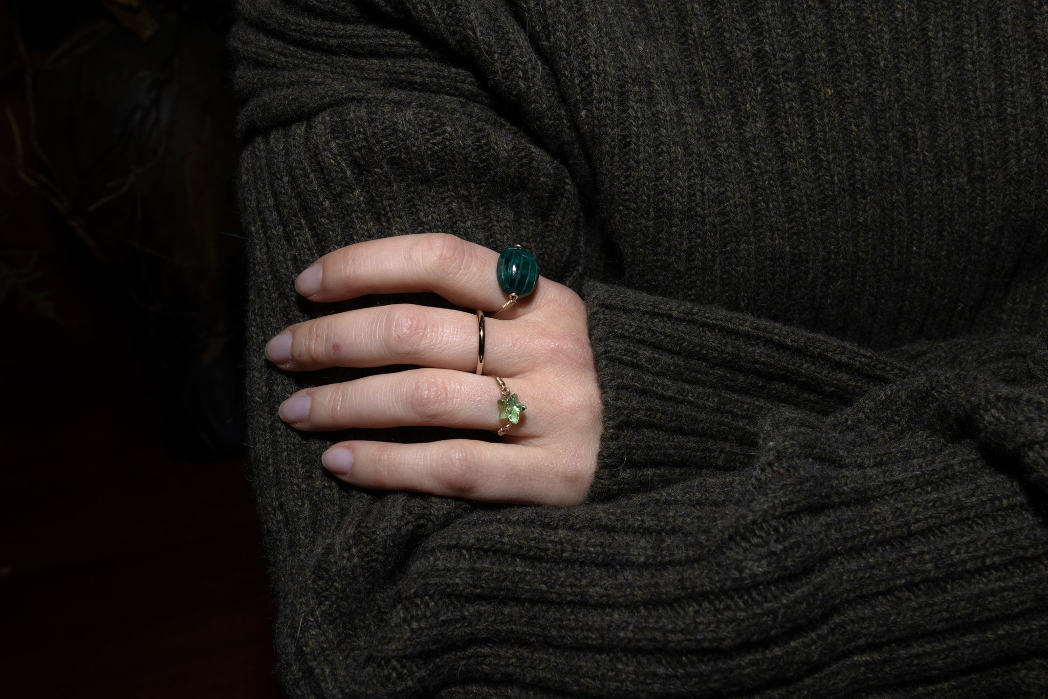 Bague Scarabée | Vert intense