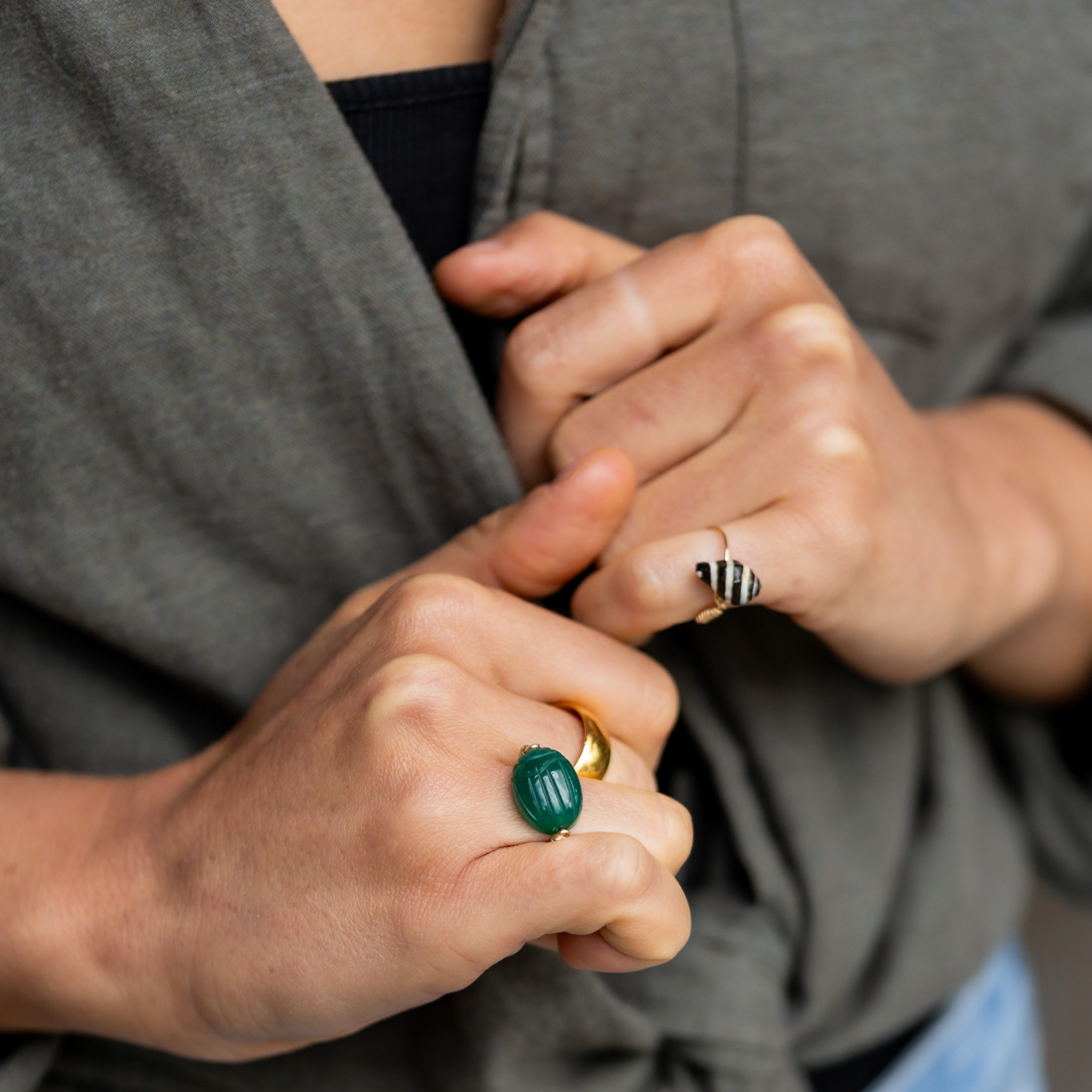 Bague coquillage - Léopard