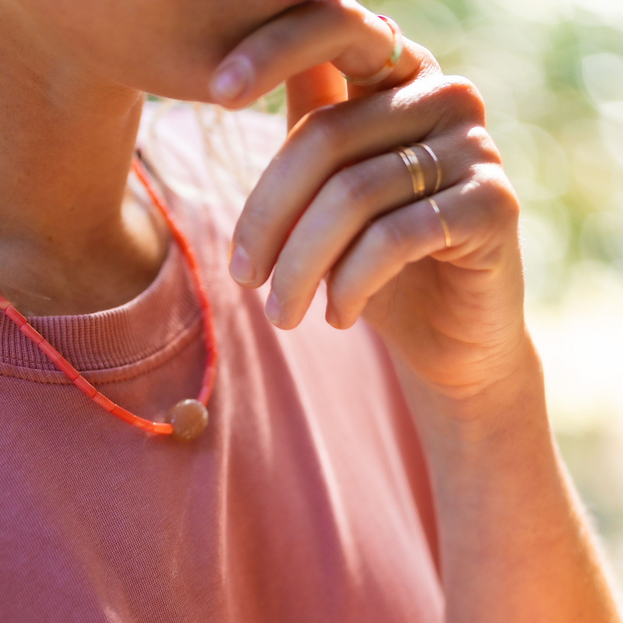 TANDEM DE L'ÉTÉ #03 | Collier Scarabée + Bague Fil d'or