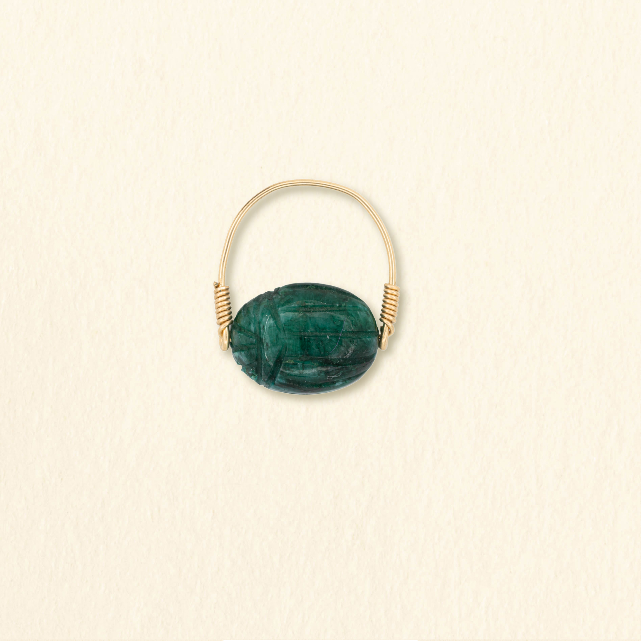 Bague Scarabée | Vert intense