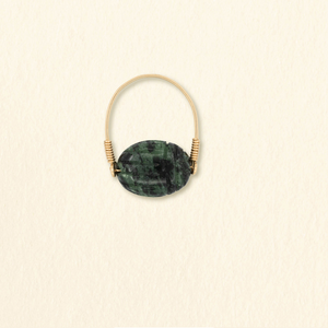 Bague Scarabée | Vert moucheté