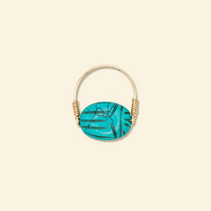 Bague Scarabée | Bleu Turquoise