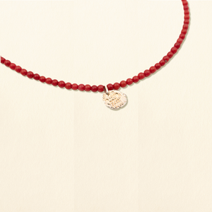 Collier perles rouges | Indienne