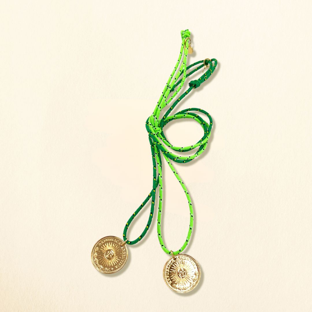 'Argentinian Peso' FIR GREEN Necklace
