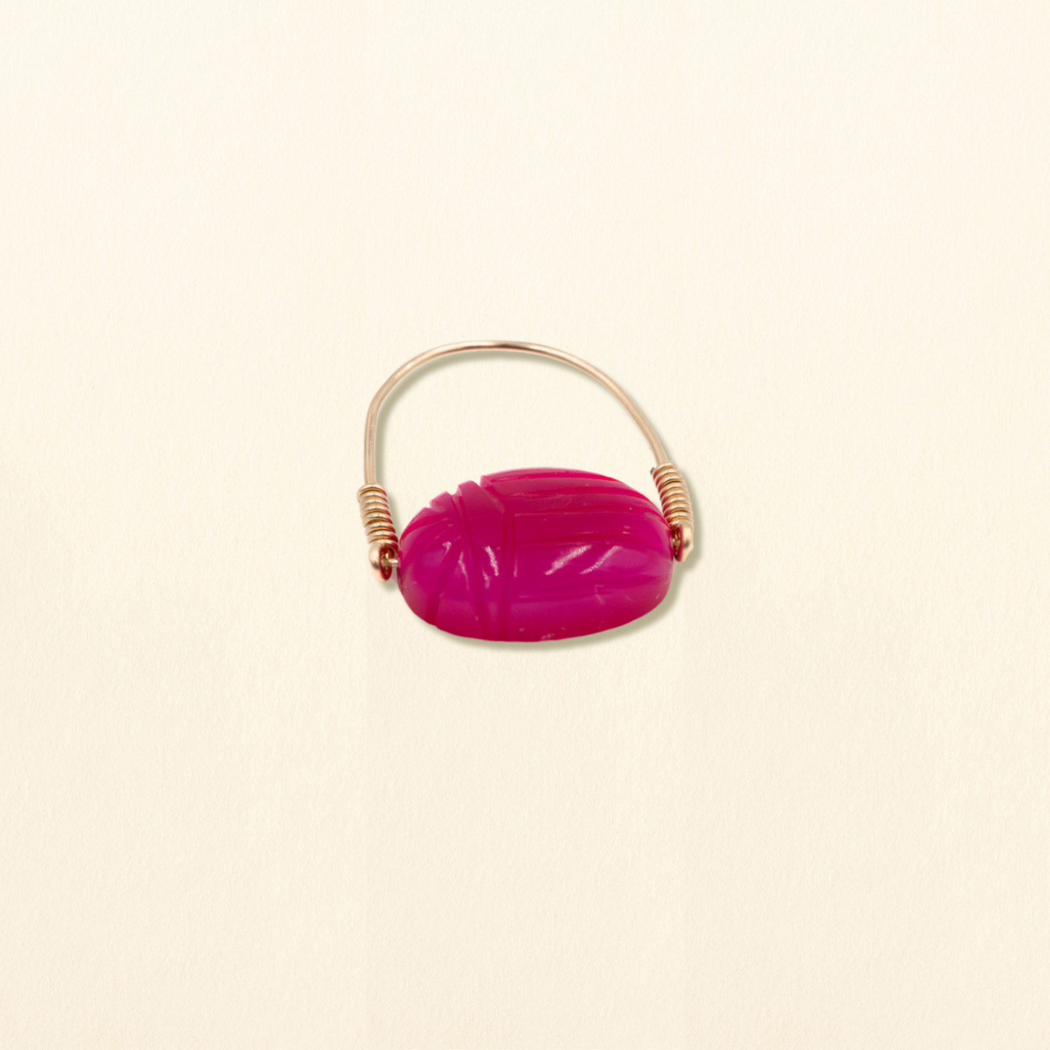 Bague Scarabée | Rose Fuschia