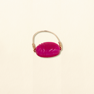 Bague Scarabée | Rose Fuschia