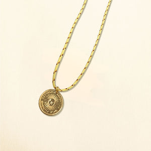 Necklace 'Argentine Peso' PETAL YELLOW