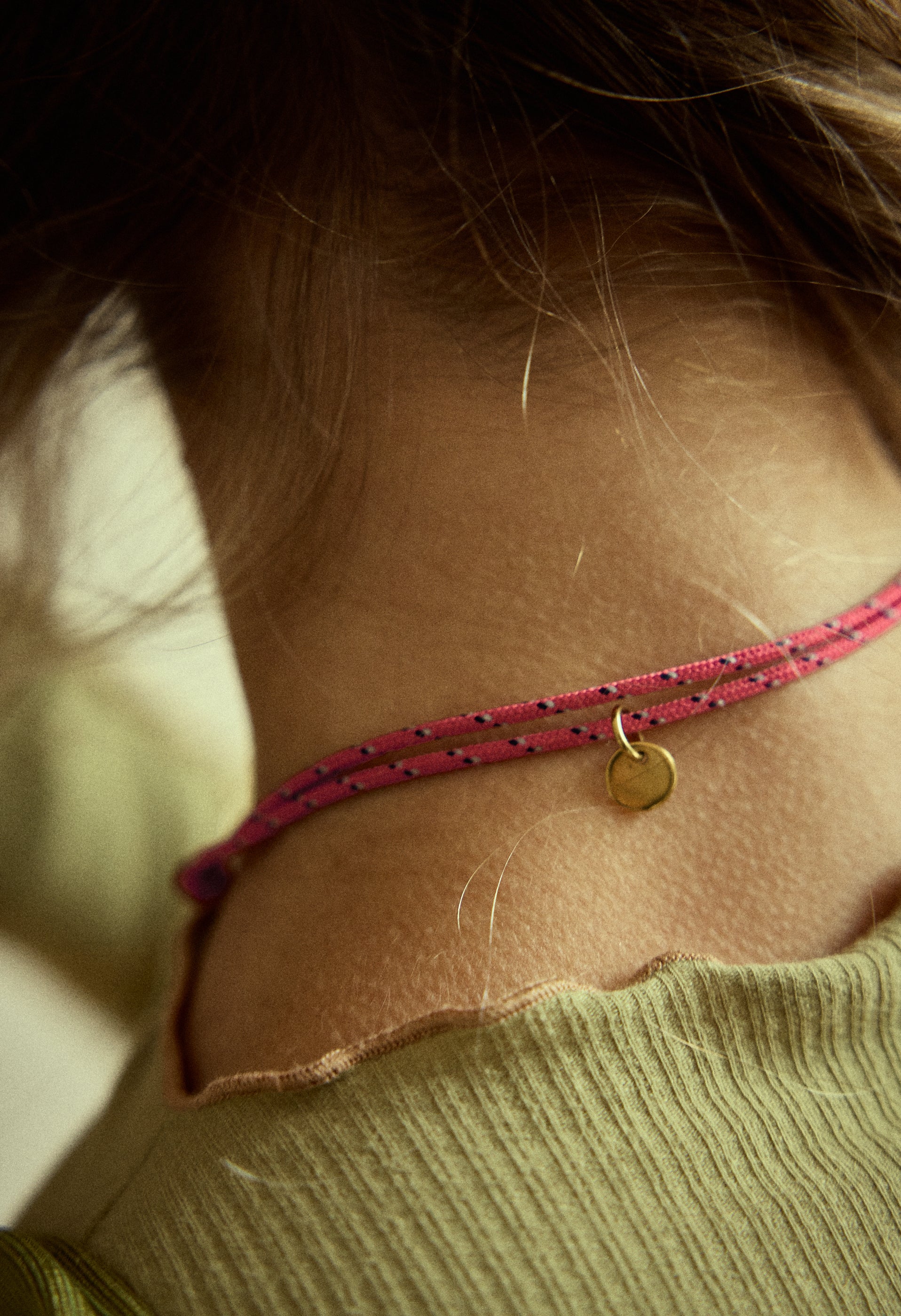 Necklace 'Argentine Peso' FUSCHIA PINK