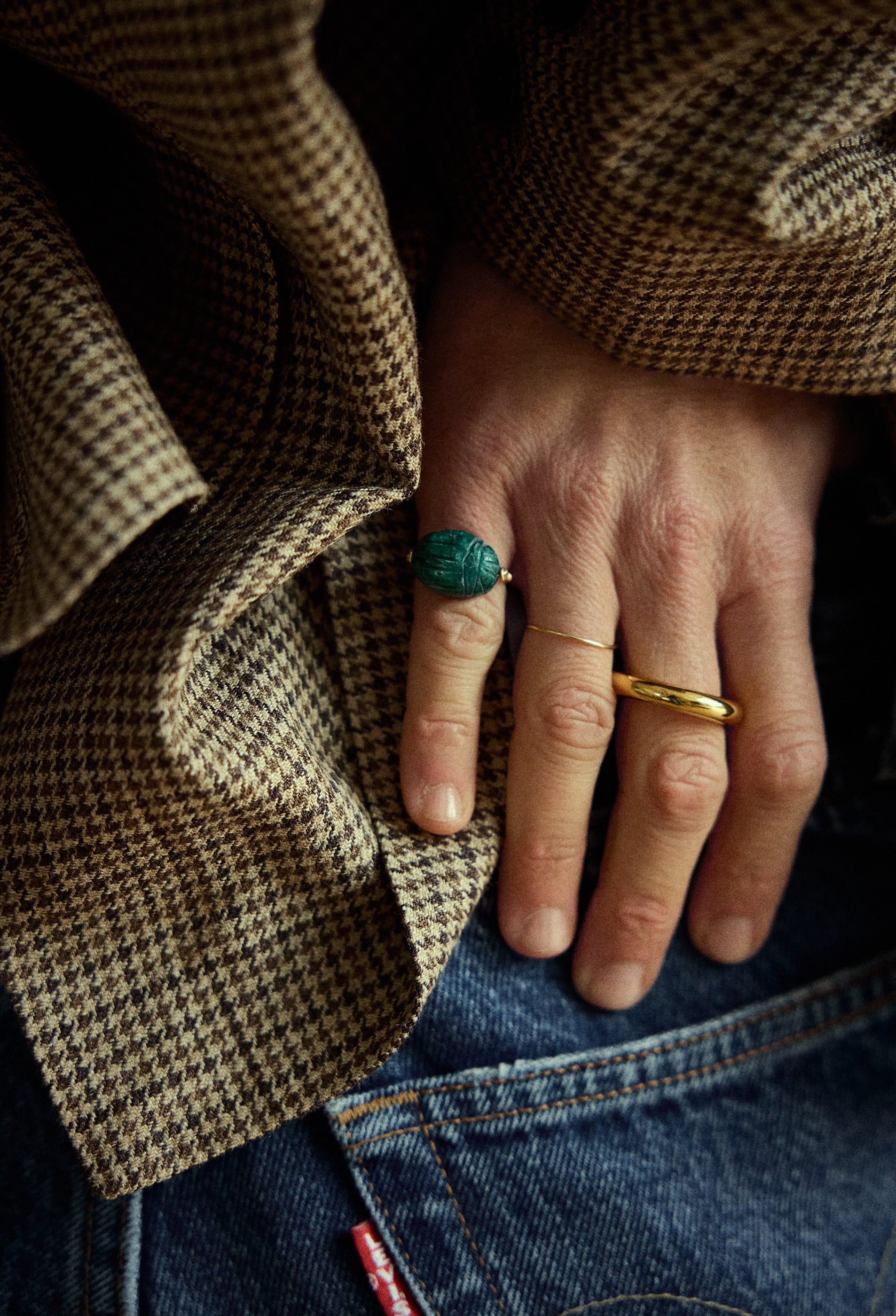 Bague Scarabée | Vert intense