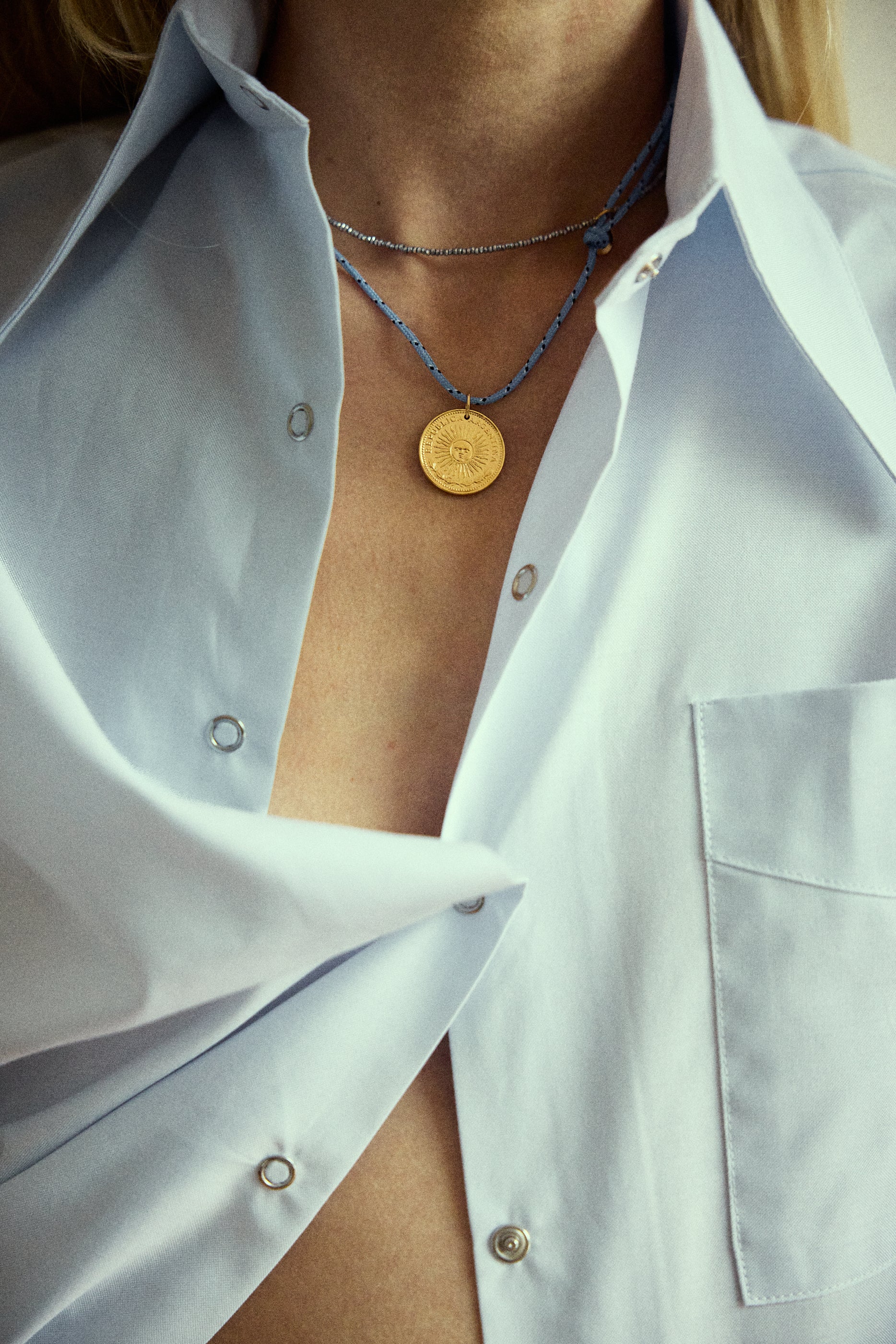 Collier  INTI | Bleu jean