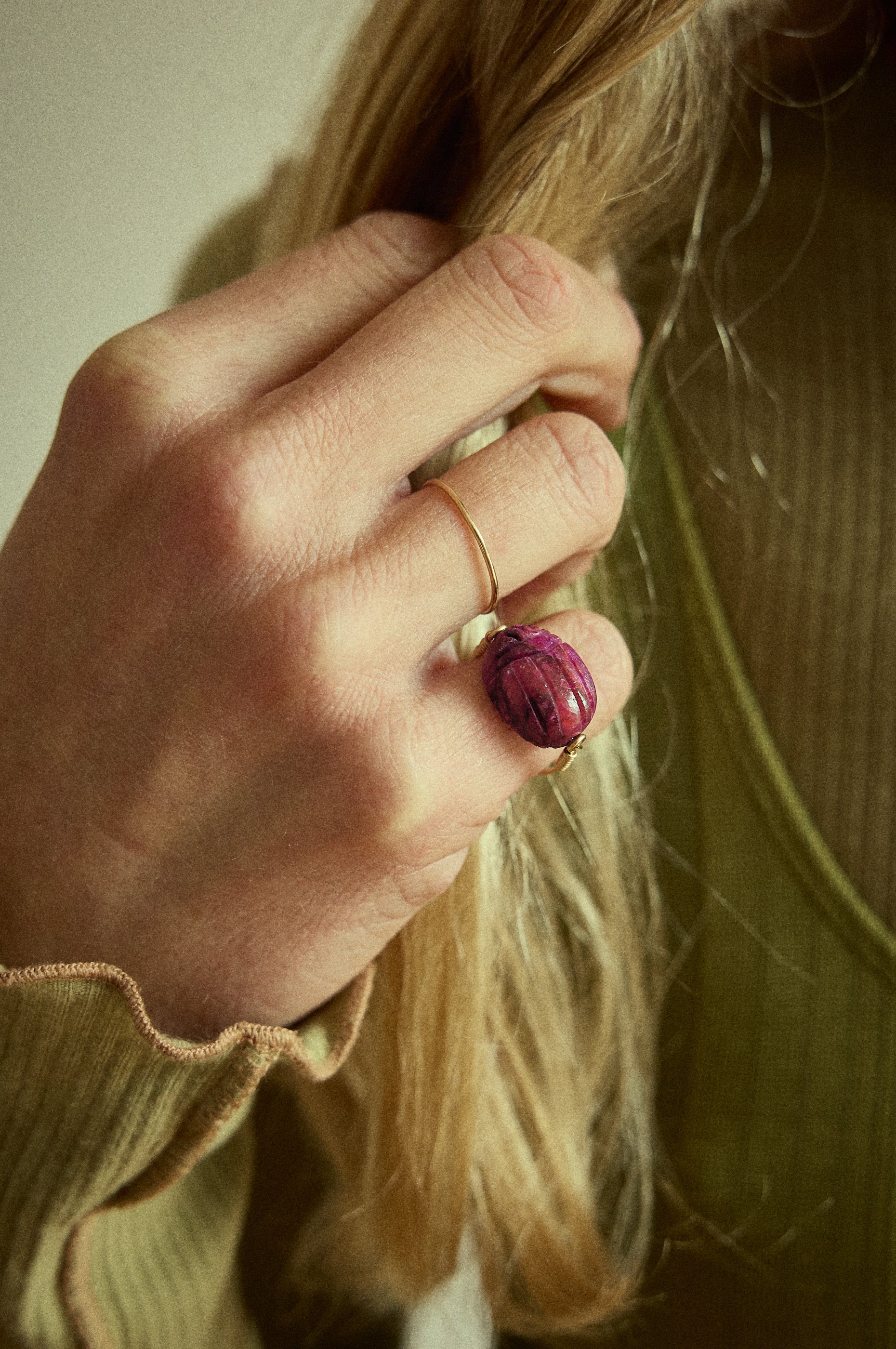 Bague Scarabée | Framboise