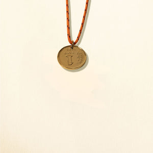 FLUO ORANGE 'Argentine Peso' Necklace - Exclusive for Modetrotter
