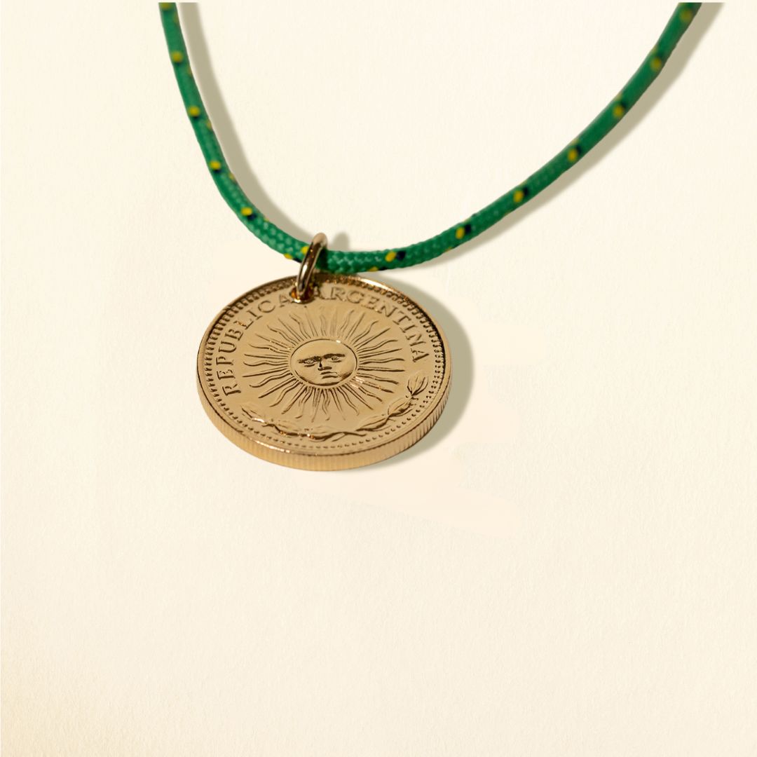 'Argentinian Peso' FIR GREEN Necklace